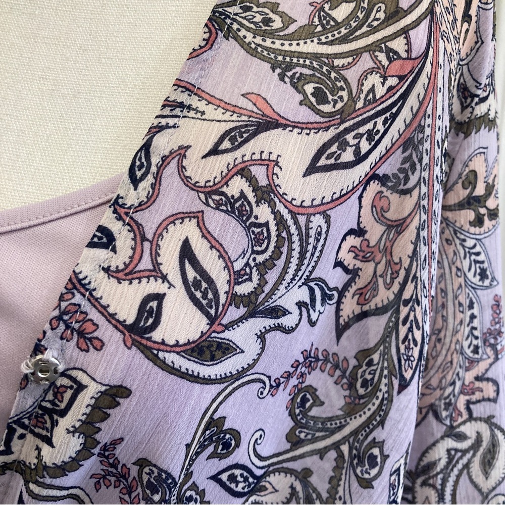 Est. 1946 Paisley Sheer Handkerchief Hem Dress with Matching Slip - Picture 2 of 8